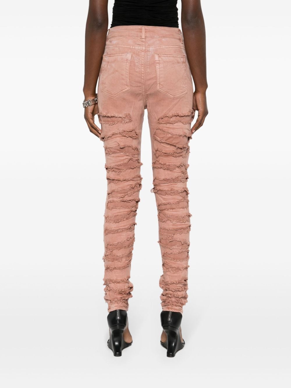 Pink Detroit Cut skinny jeans - women - RICK OWENS DRKSHDW